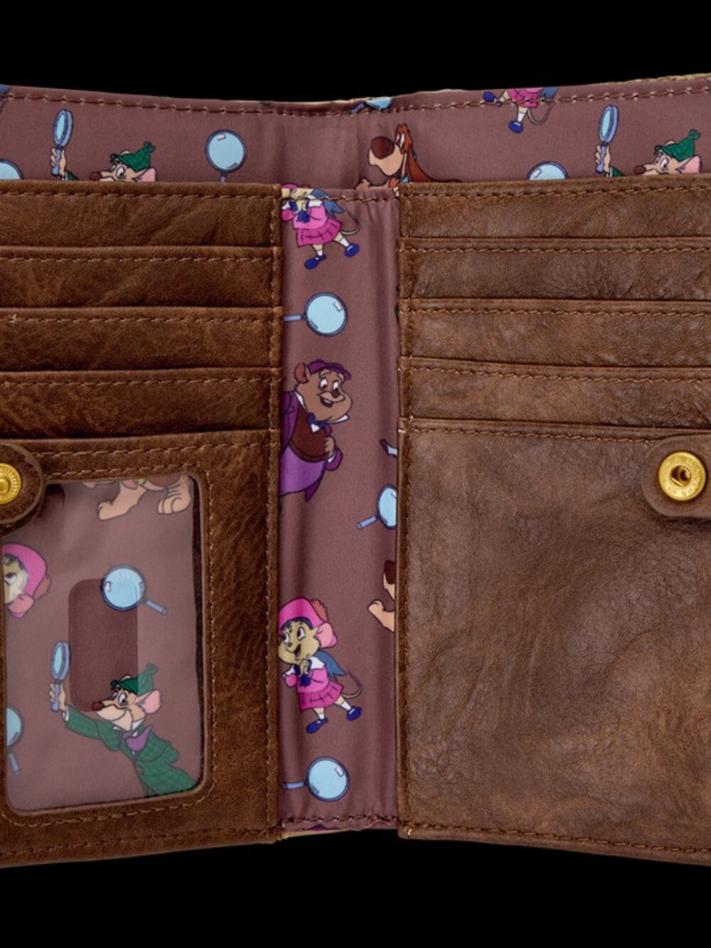 Loungefly Disney Great Mouse Detective Wallet Snap With Zip Pocket New - Picture 3 of 4